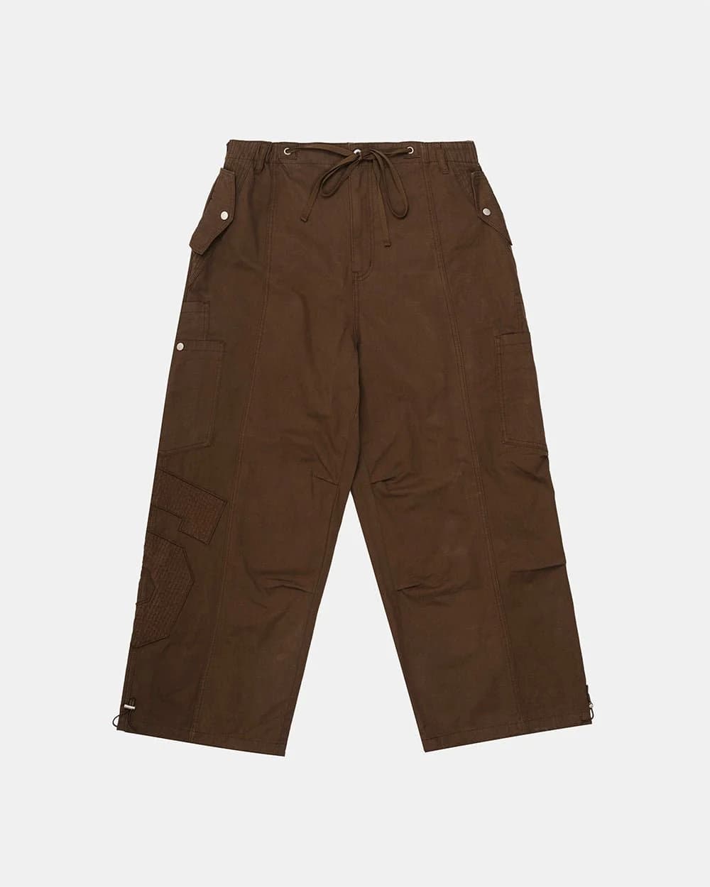 SOLID CARGO PANTS BROWN 2