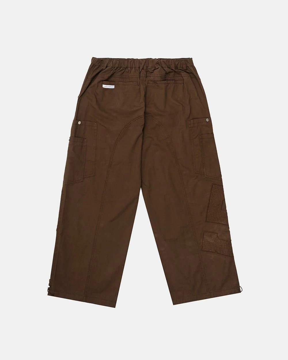 SOLID CARGO PANTS BROWN 4