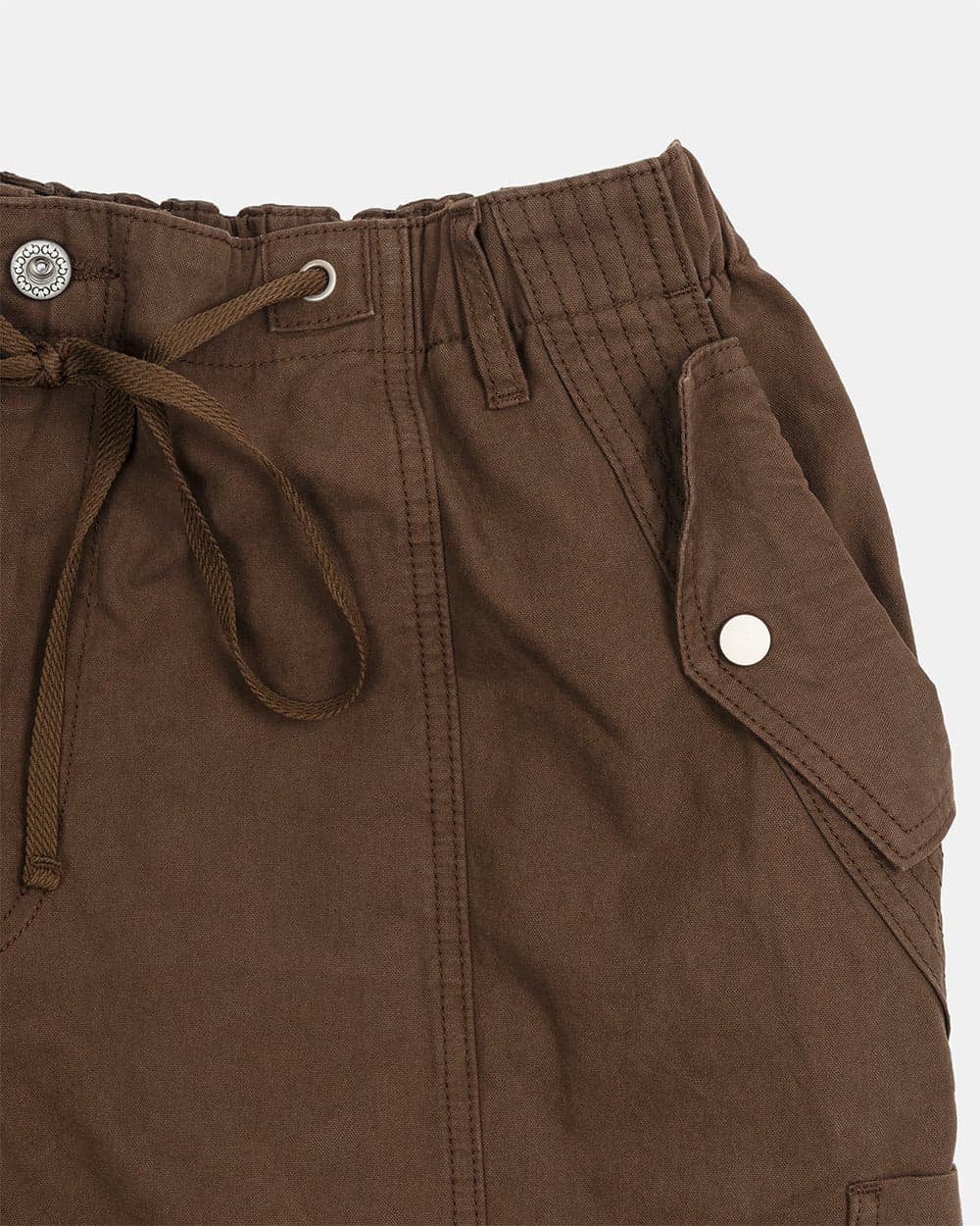 SOLID CARGO PANTS BROWN 6