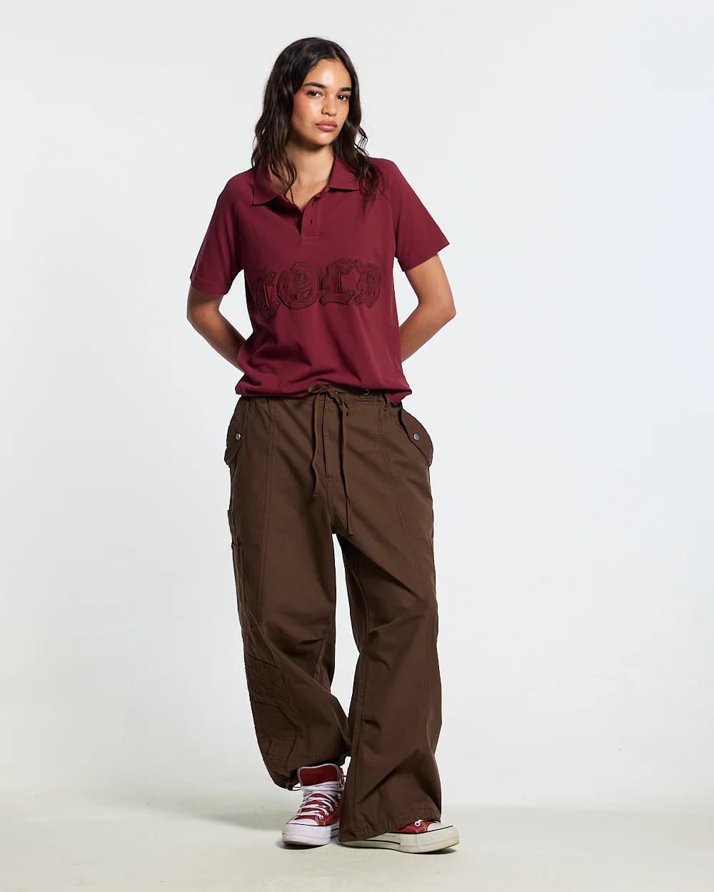 SOLID CARGO PANTS BROWN 9