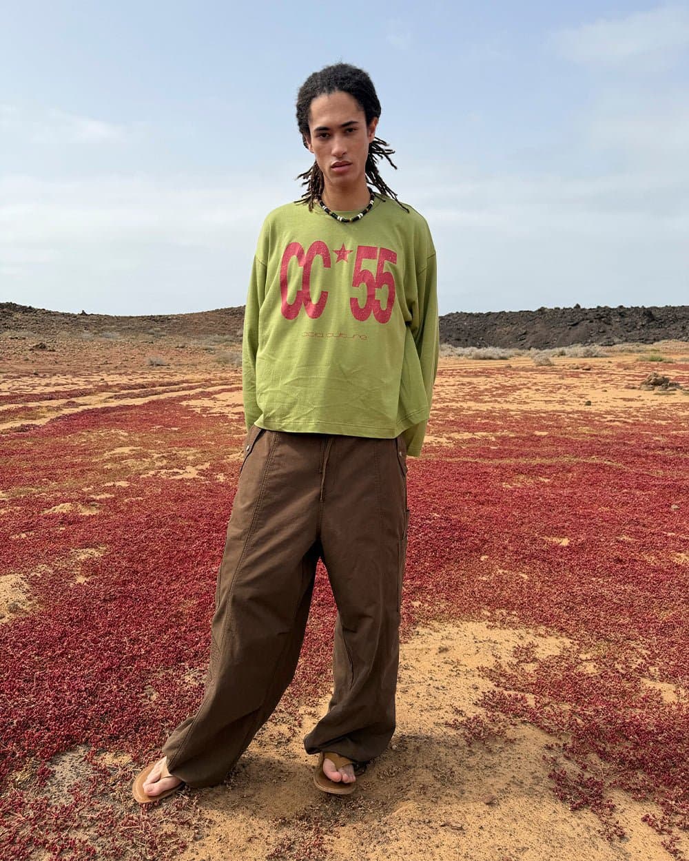 SOLID CARGO PANTS BROWN 13