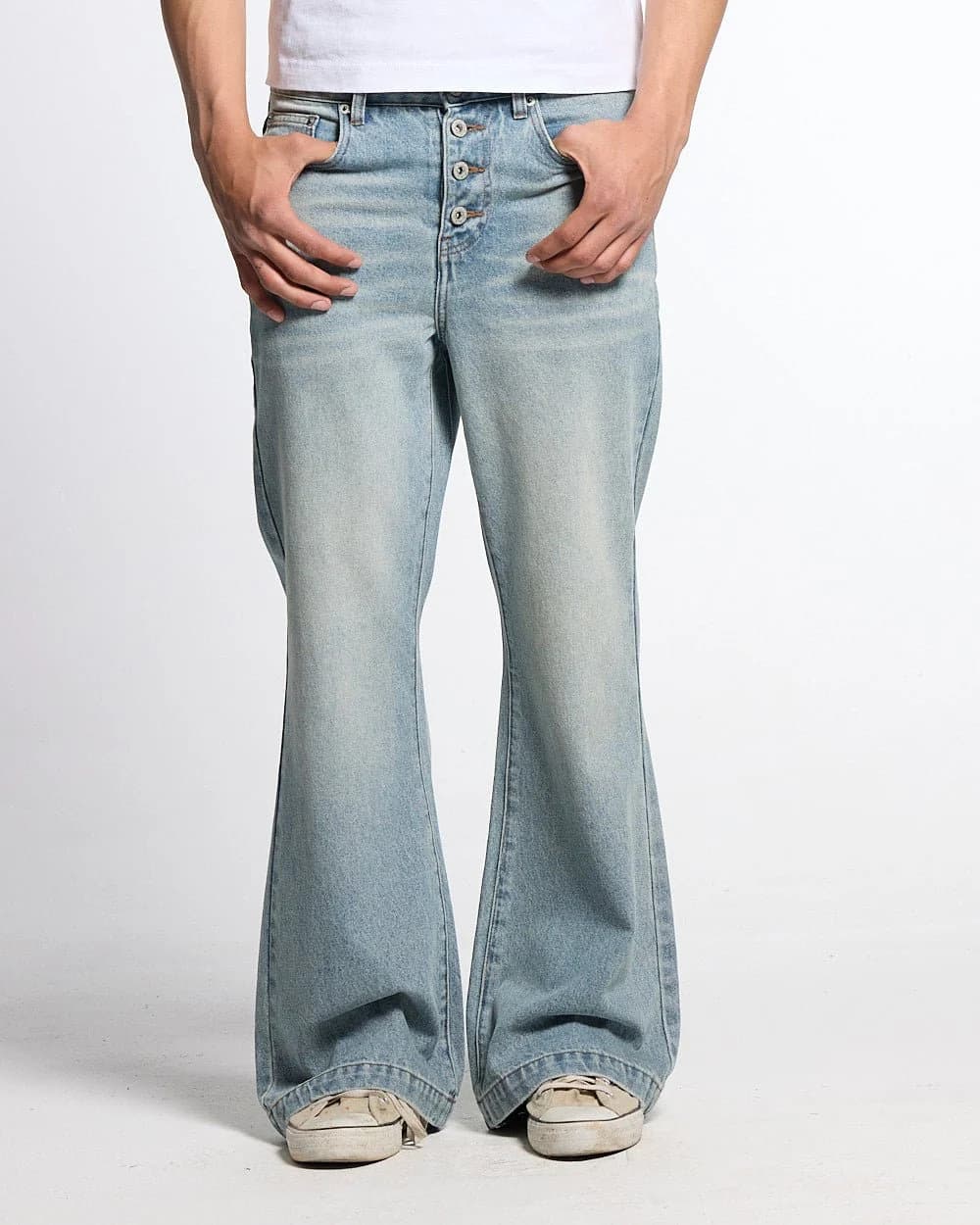 BLURRED V5 BOOTCUT PANTS LIGHT DENIM 2