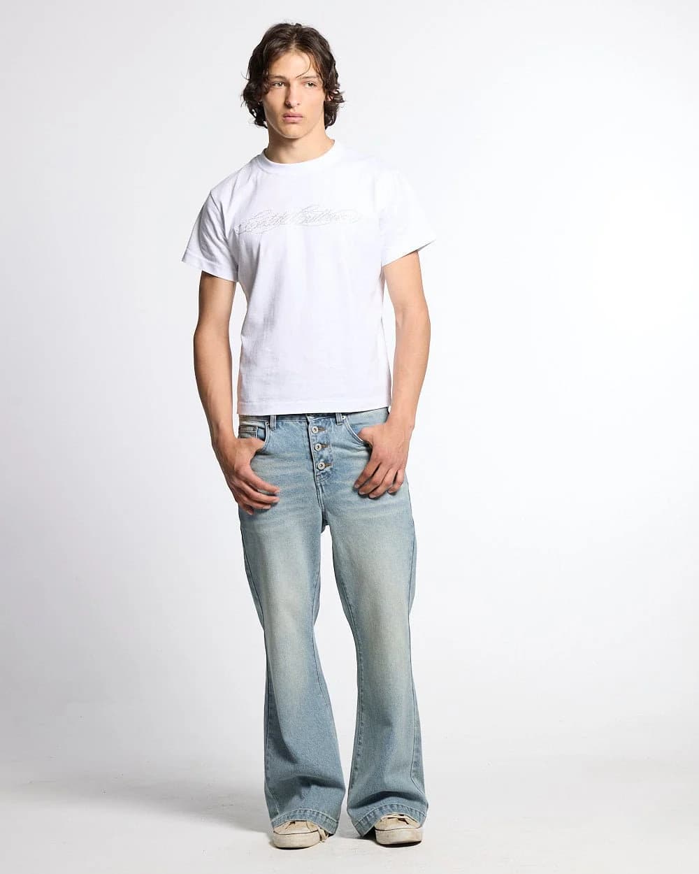 BLURRED V5 BOOTCUT PANTS LIGHT DENIM 5