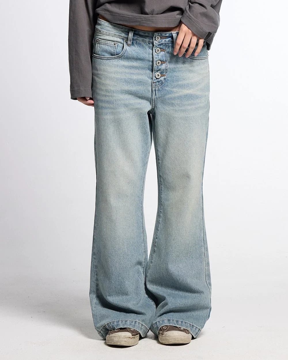 BLURRED V5 BOOTCUT PANTS LIGHT DENIM 7