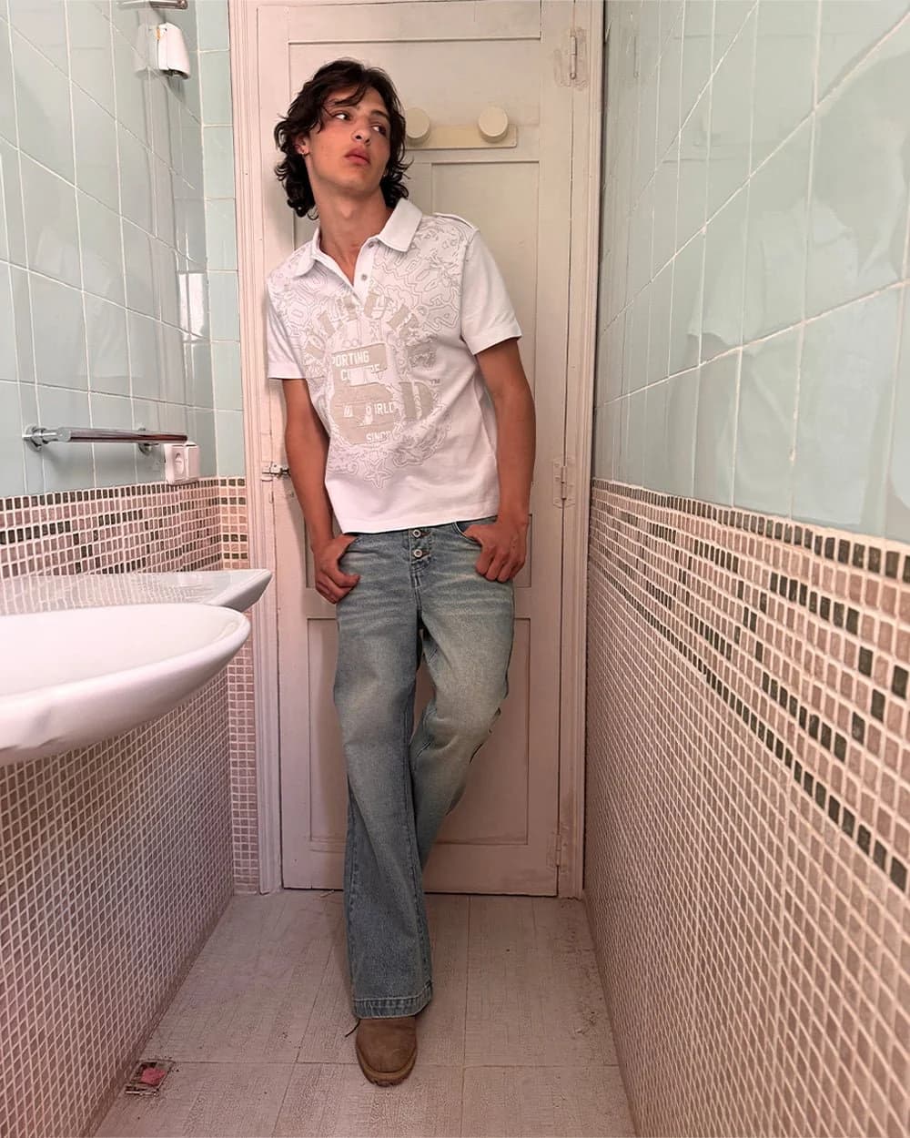 BLURRED V5 BOOTCUT PANTS LIGHT DENIM 11