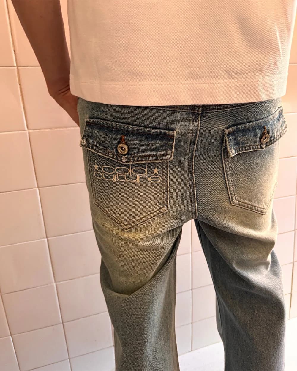 BLURRED V5 BOOTCUT PANTS LIGHT DENIM 12