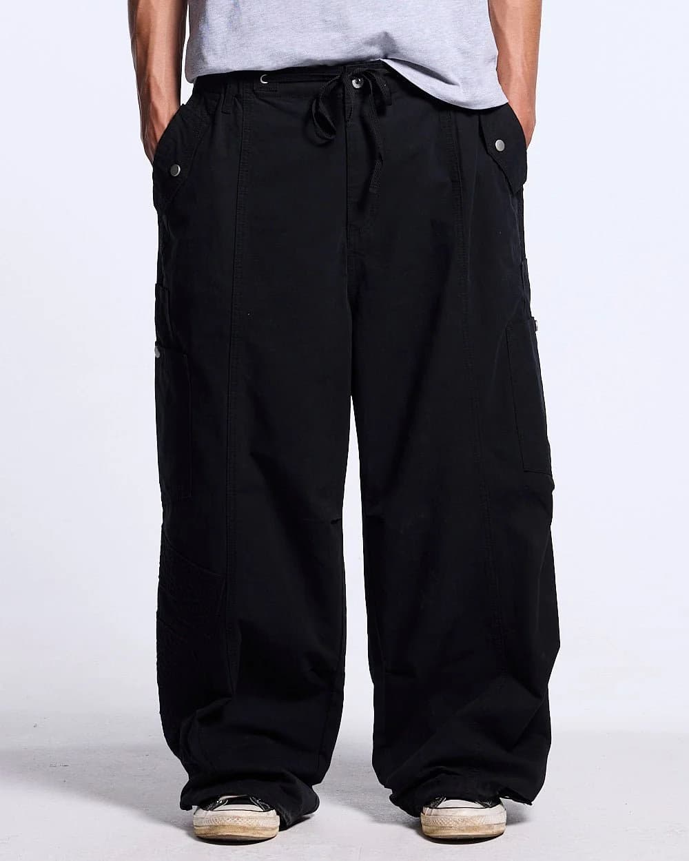 SOLID CARGO PANTS BLACK by COLD CULTURE