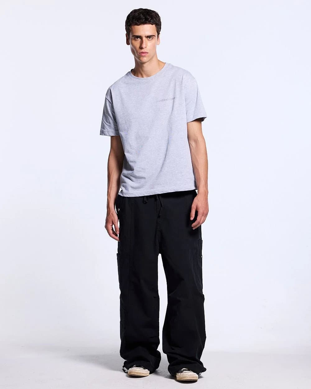 SOLID CARGO PANTS BLACK 5
