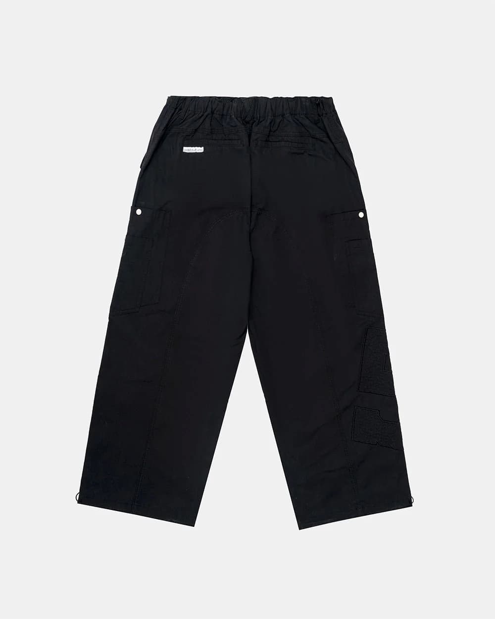 SOLID CARGO PANTS BLACK 4