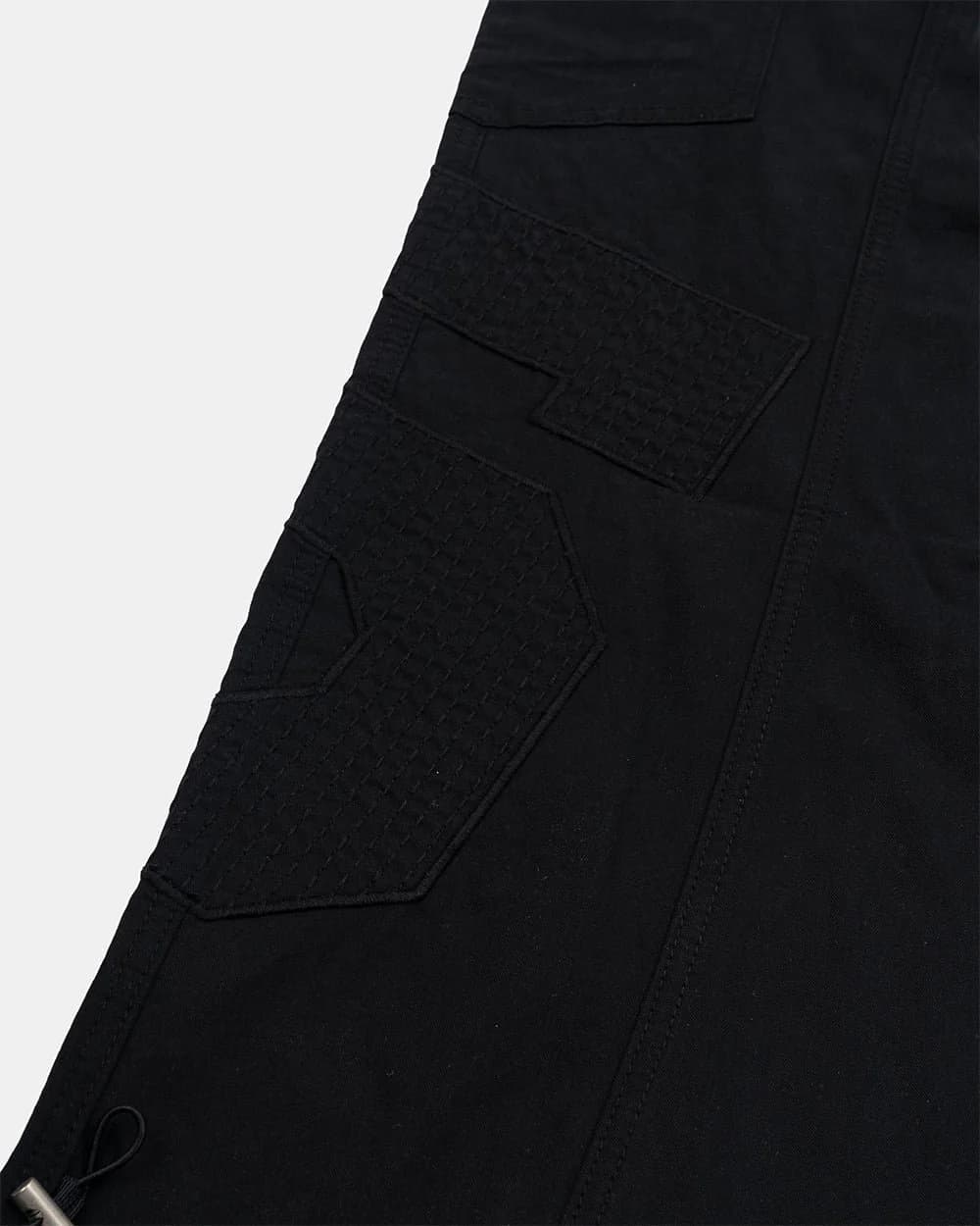 SOLID CARGO PANTS BLACK 6
