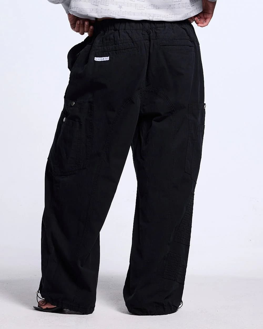 SOLID CARGO PANTS BLACK 9