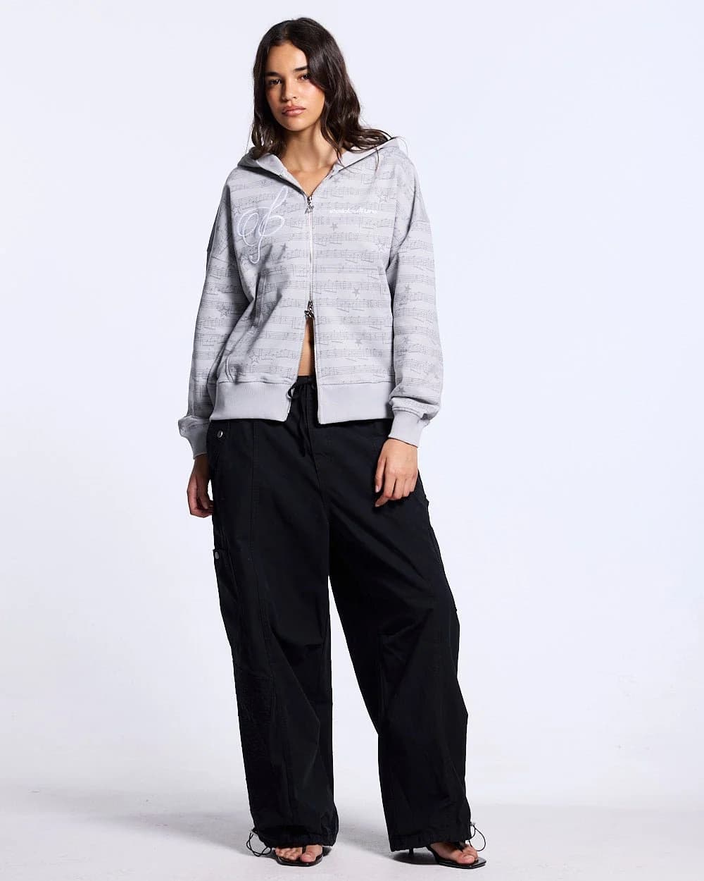SOLID CARGO PANTS BLACK 11