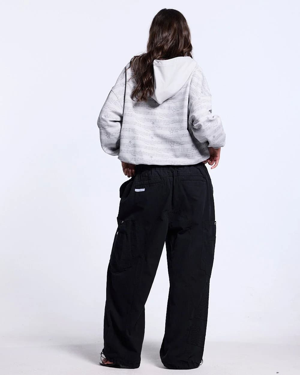 SOLID CARGO PANTS BLACK 12