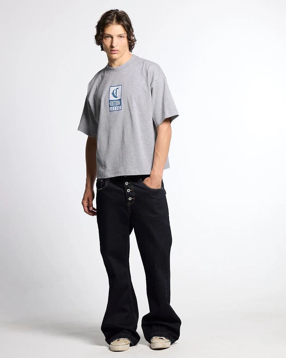 BLURRED V5 BOOTCUT PANTS RAW DENIM by COLD CULTURE