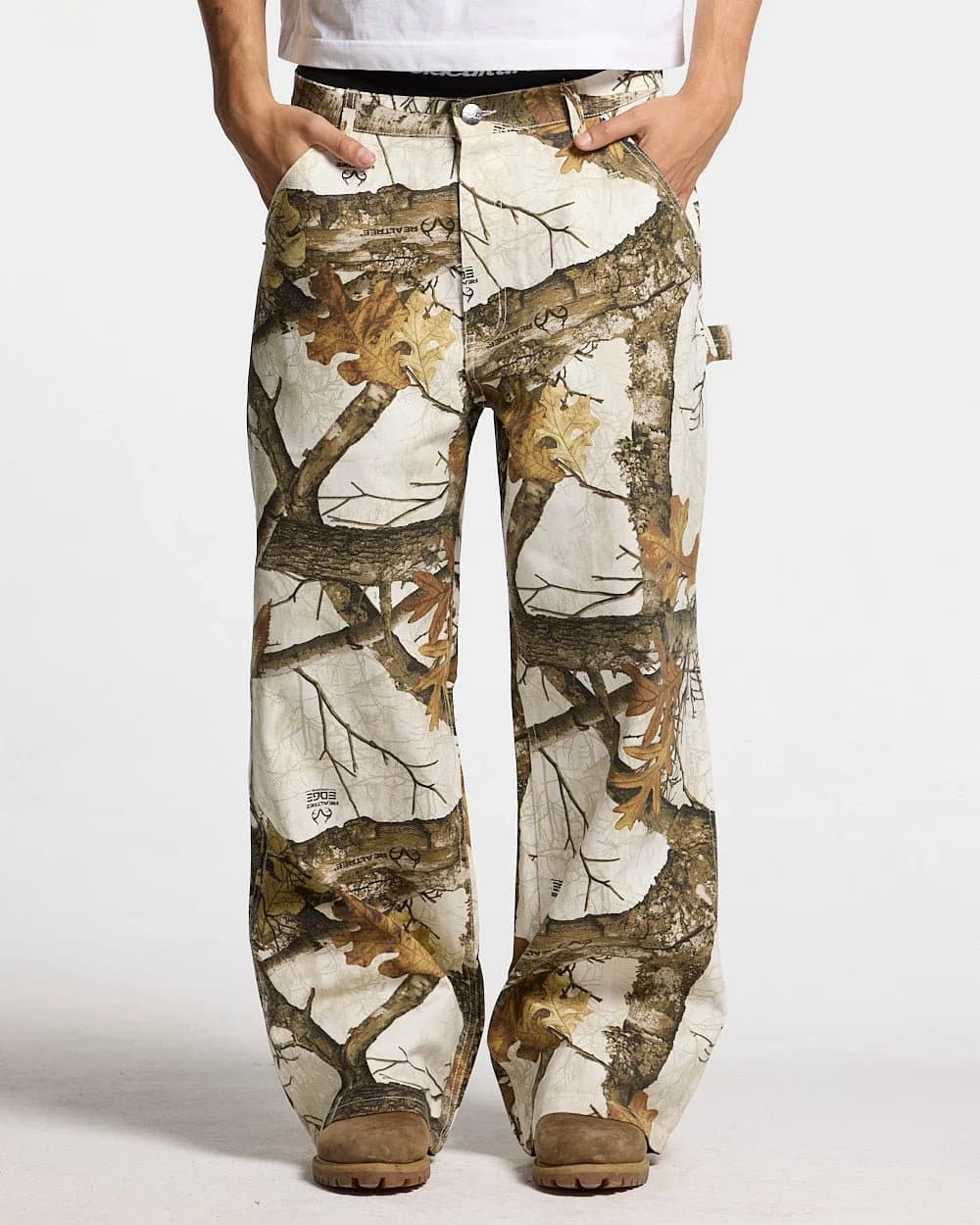 V1 CARPENTER PANTS REALTREE WHITE by COLD CULTURE