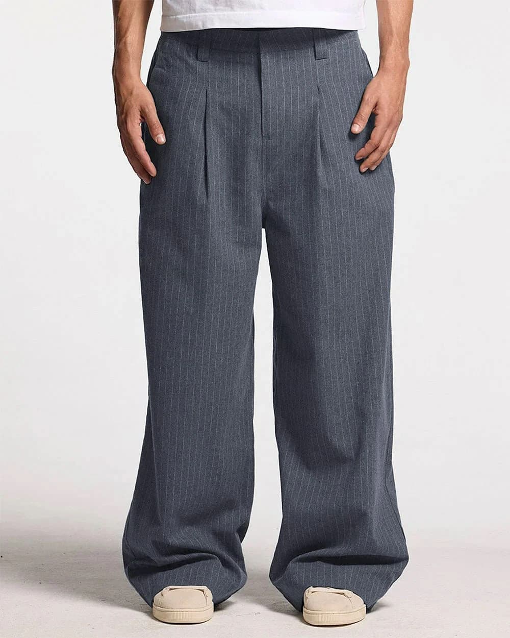 SEAM EFFECT LINE PANTS GREY 4