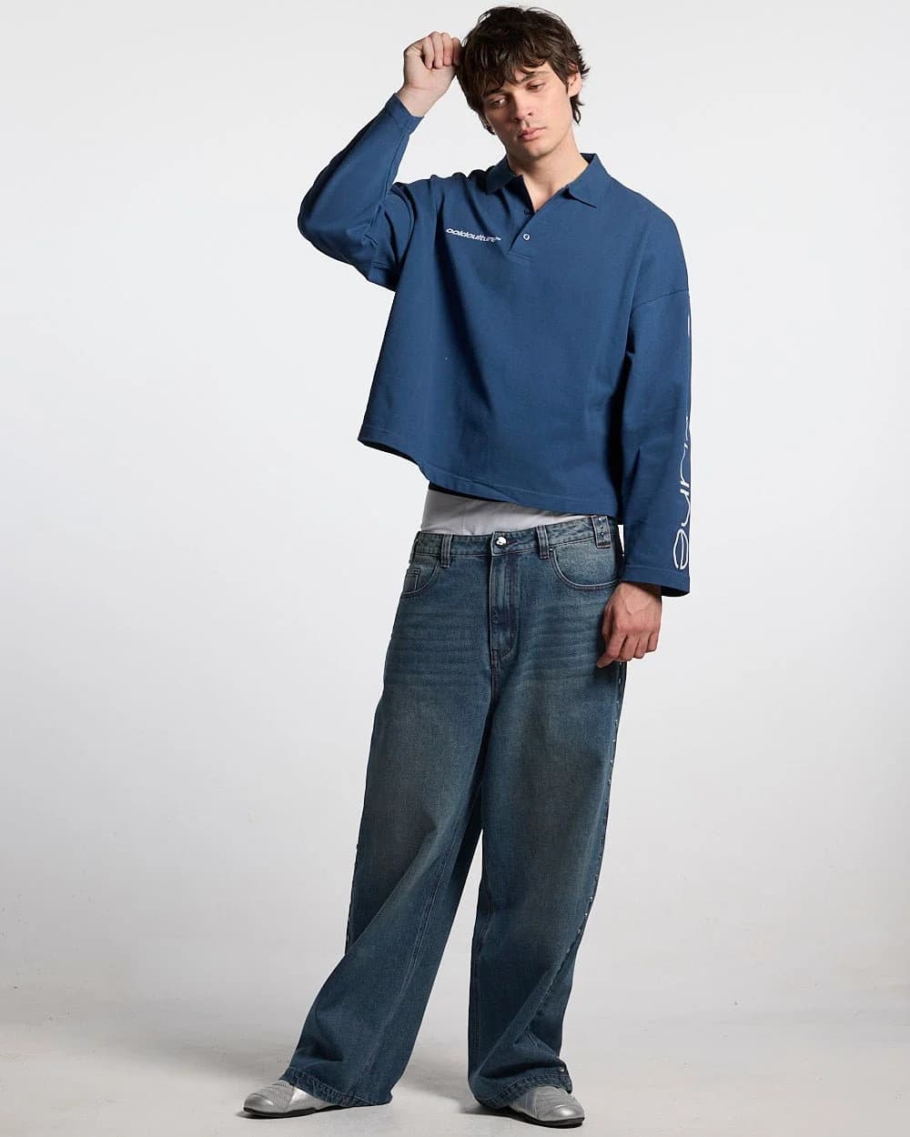 STUDS PANTS LIGHT BLUE DENIM 6