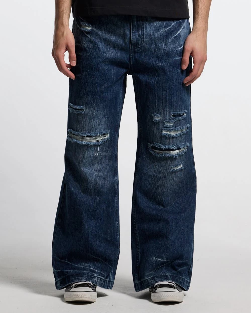 D-STRESSED V3 PANTS WASHED DENIM 3