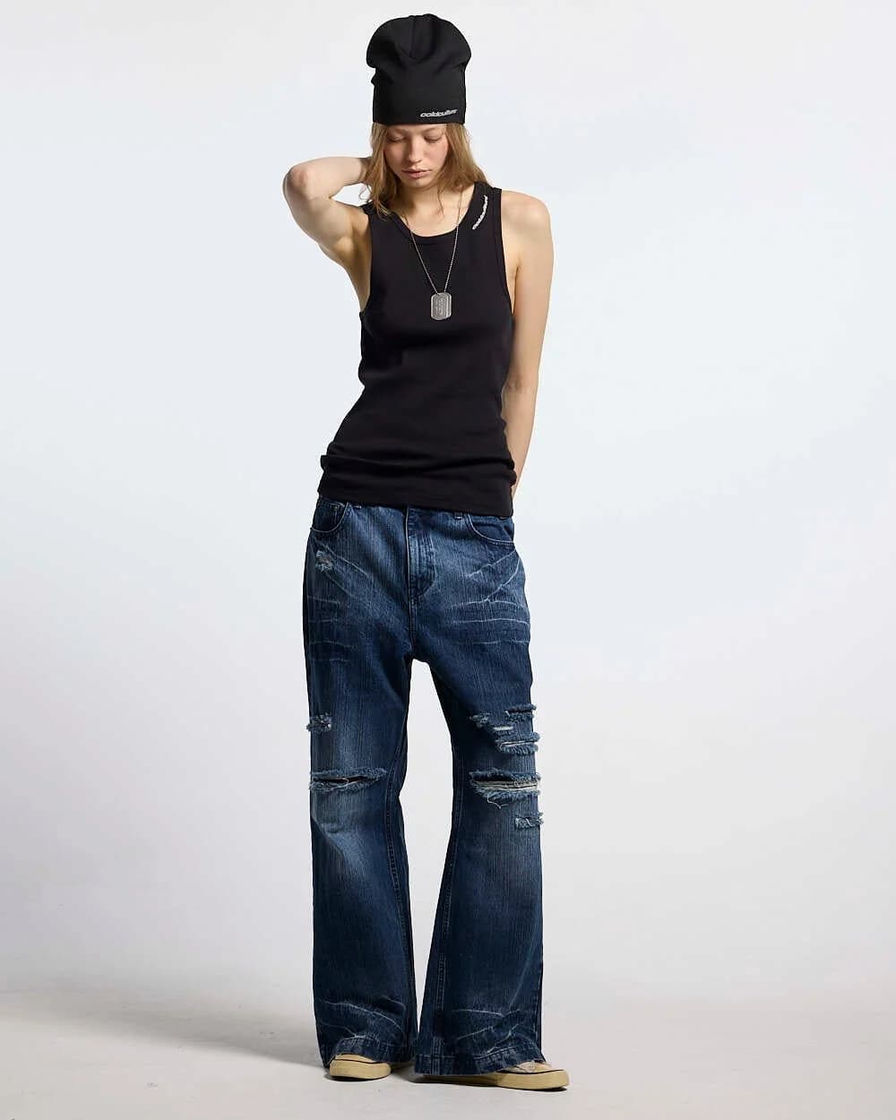 D-STRESSED V3 PANTS WASHED DENIM 7