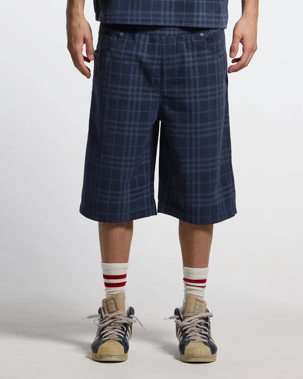 TARTAN CLUB SHORTS NAVY by COLD CULTURE