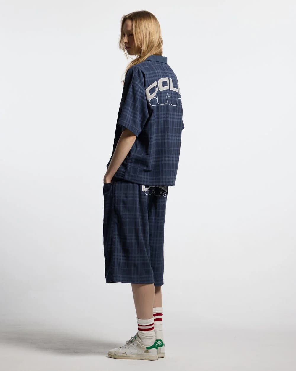 TARTAN CLUB SHORTS NAVY by COLD CULTURE