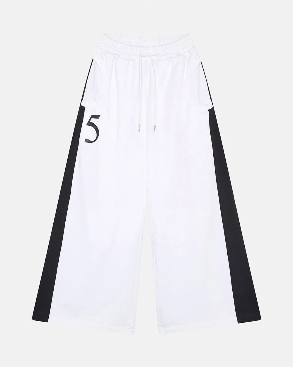 NIA SET SWEATPANTS WHITE & BLACK 4