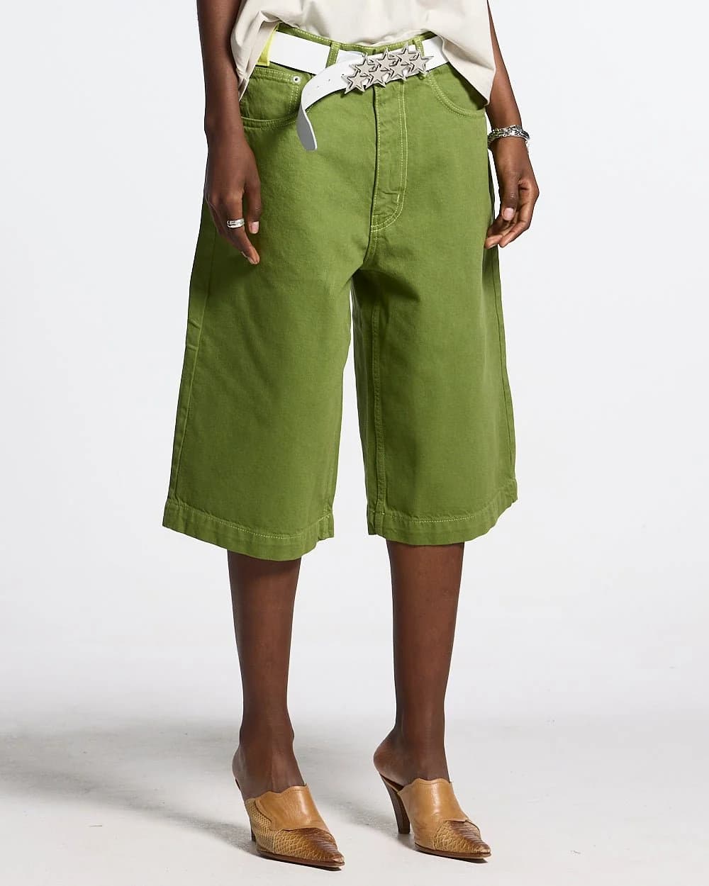 STITCHING JORTS CACTUS GREEN 5