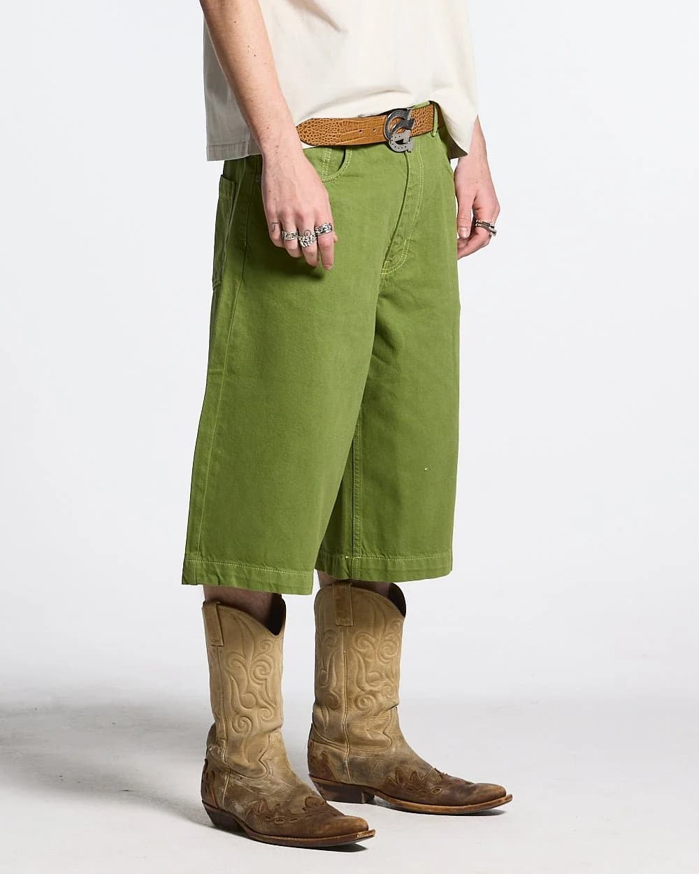 STITCHING JORTS CACTUS GREEN 4