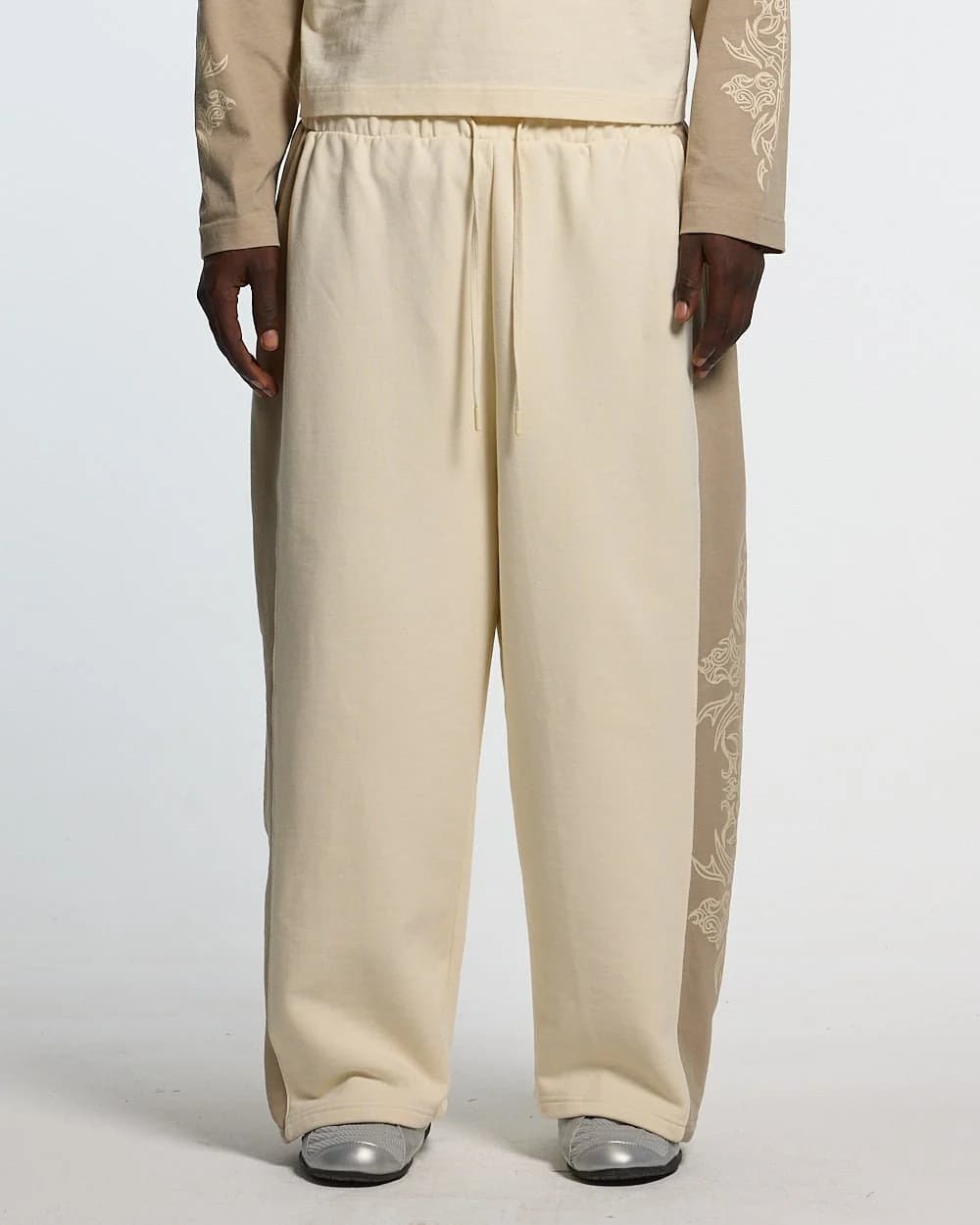 TRIBAL SWEATPANTS GREY & OFF WHITE 2