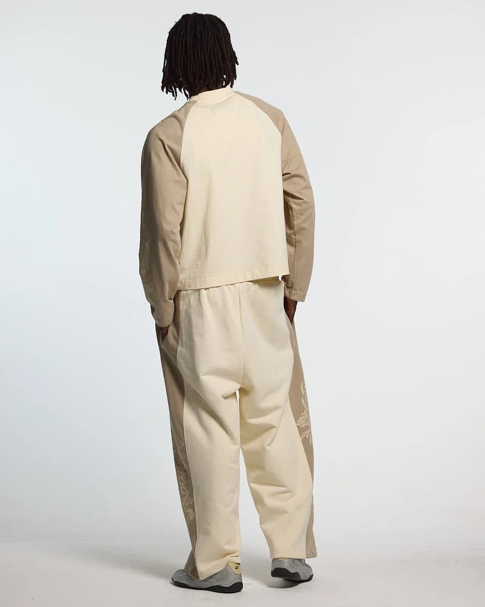 TRIBAL SWEATPANTS GREY & OFF WHITE 6