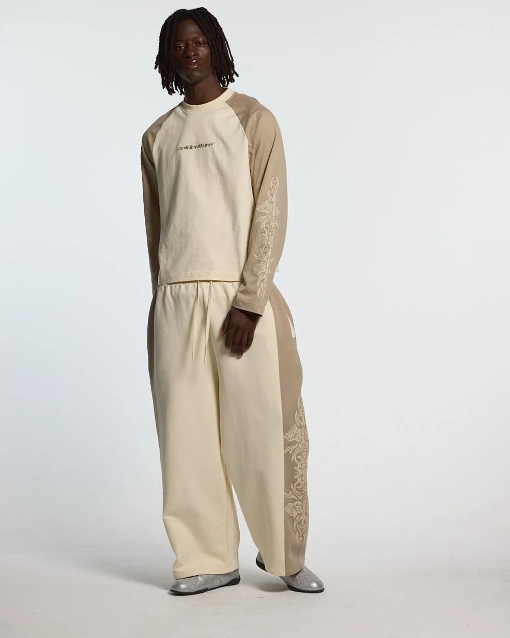 TRIBAL SWEATPANTS GREY & OFF WHITE 5