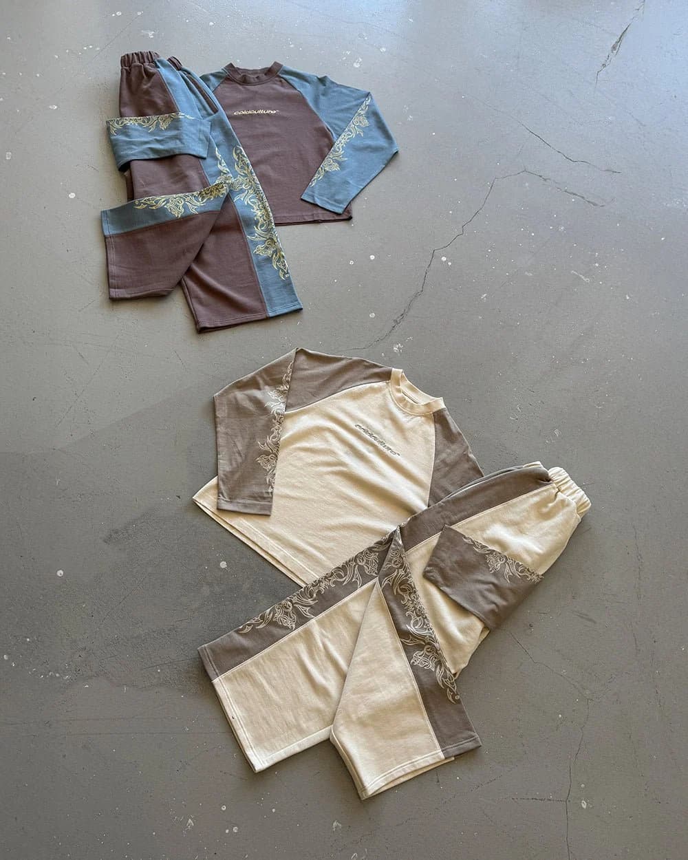 TRIBAL SWEATPANTS GREY & OFF WHITE 11