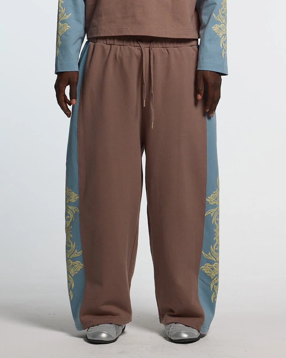 TRIBAL SWEATPANTS BROWN & BLUE by COLD CULTURE