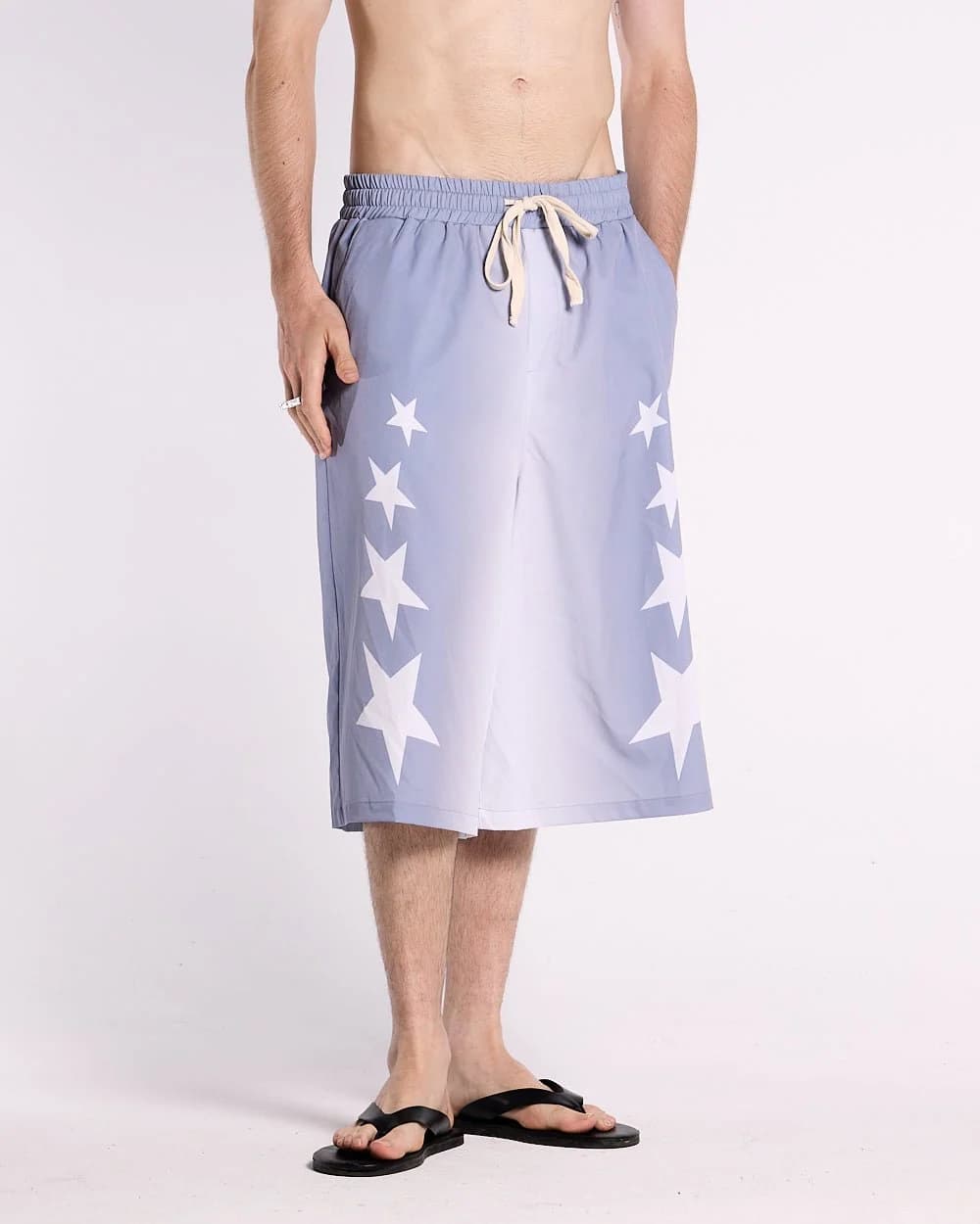 STARS WIDE SWIM SHORTS LILAC 3