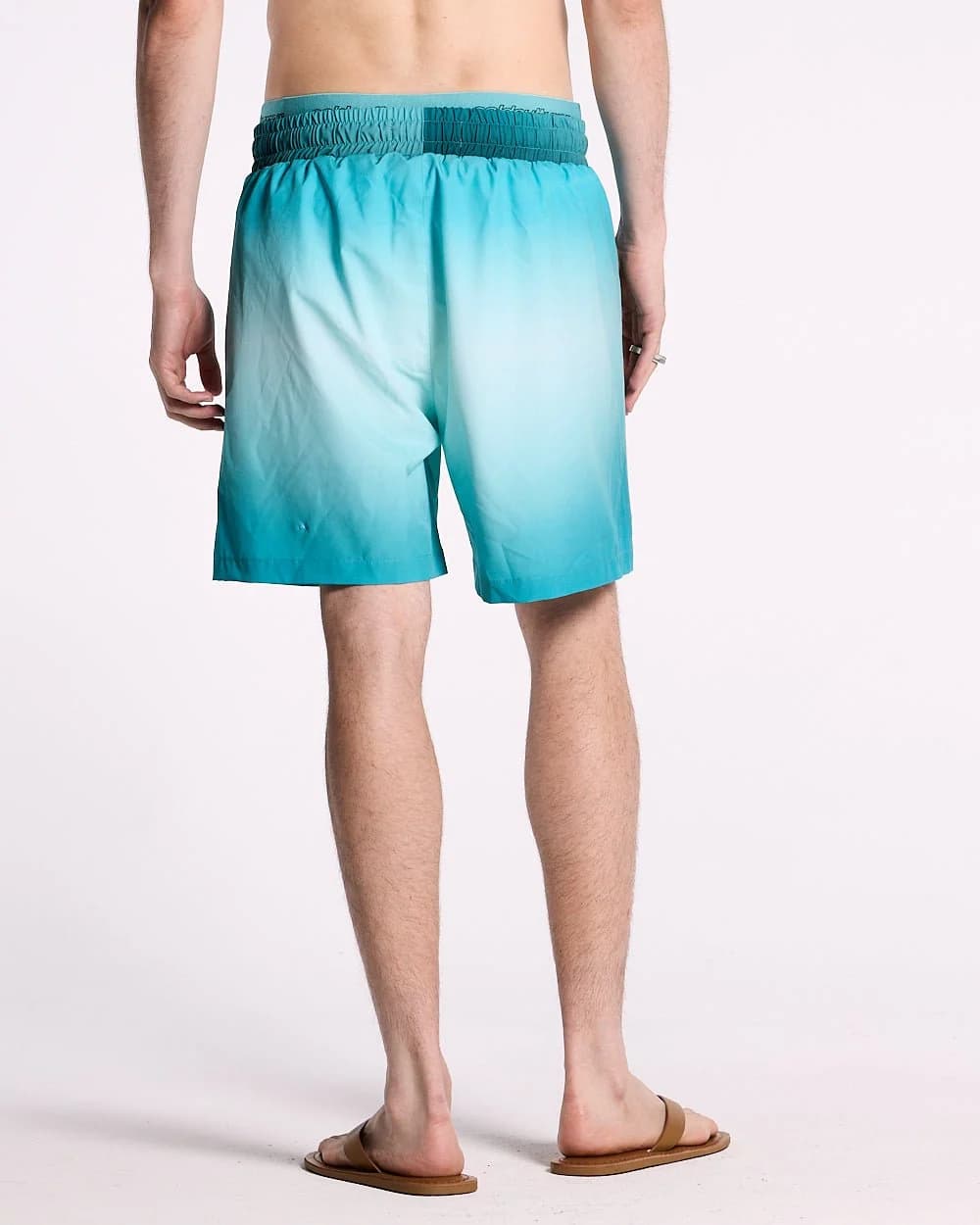 DOUBLE WAIST SWIM SHORTS GRADIENT BLUE by COLD CULTURE