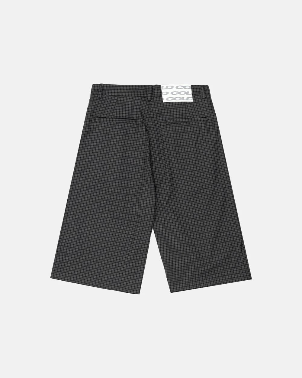 CHECK PARACHUTE JORT DARK GREY by COLD CULTURE