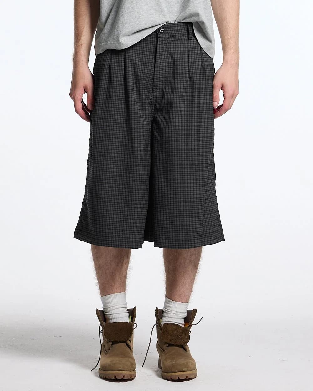 CHECK PARACHUTE JORT DARK GREY 3