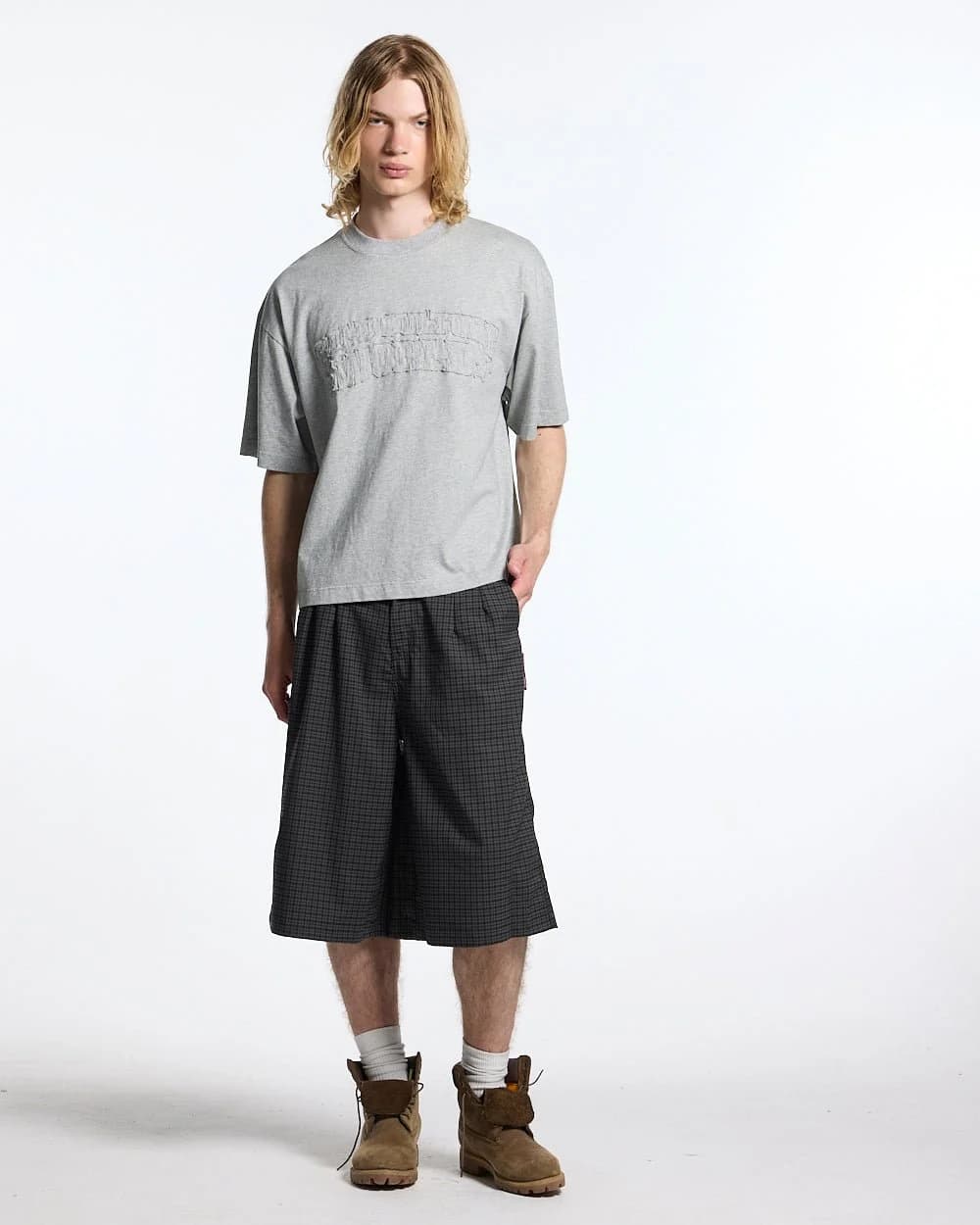 CHECK PARACHUTE JORT DARK GREY 5