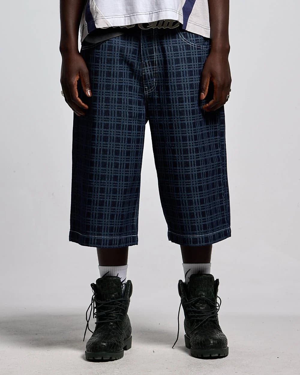 GRID JORTS TARTAN BLUE/GRAY 3