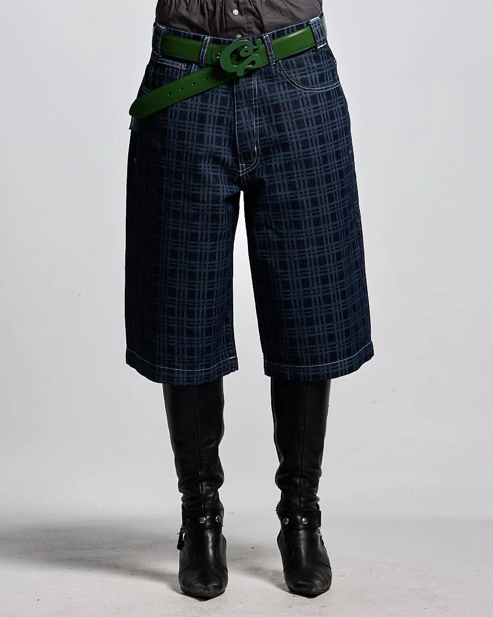 GRID JORTS TARTAN BLUE/GRAY 5