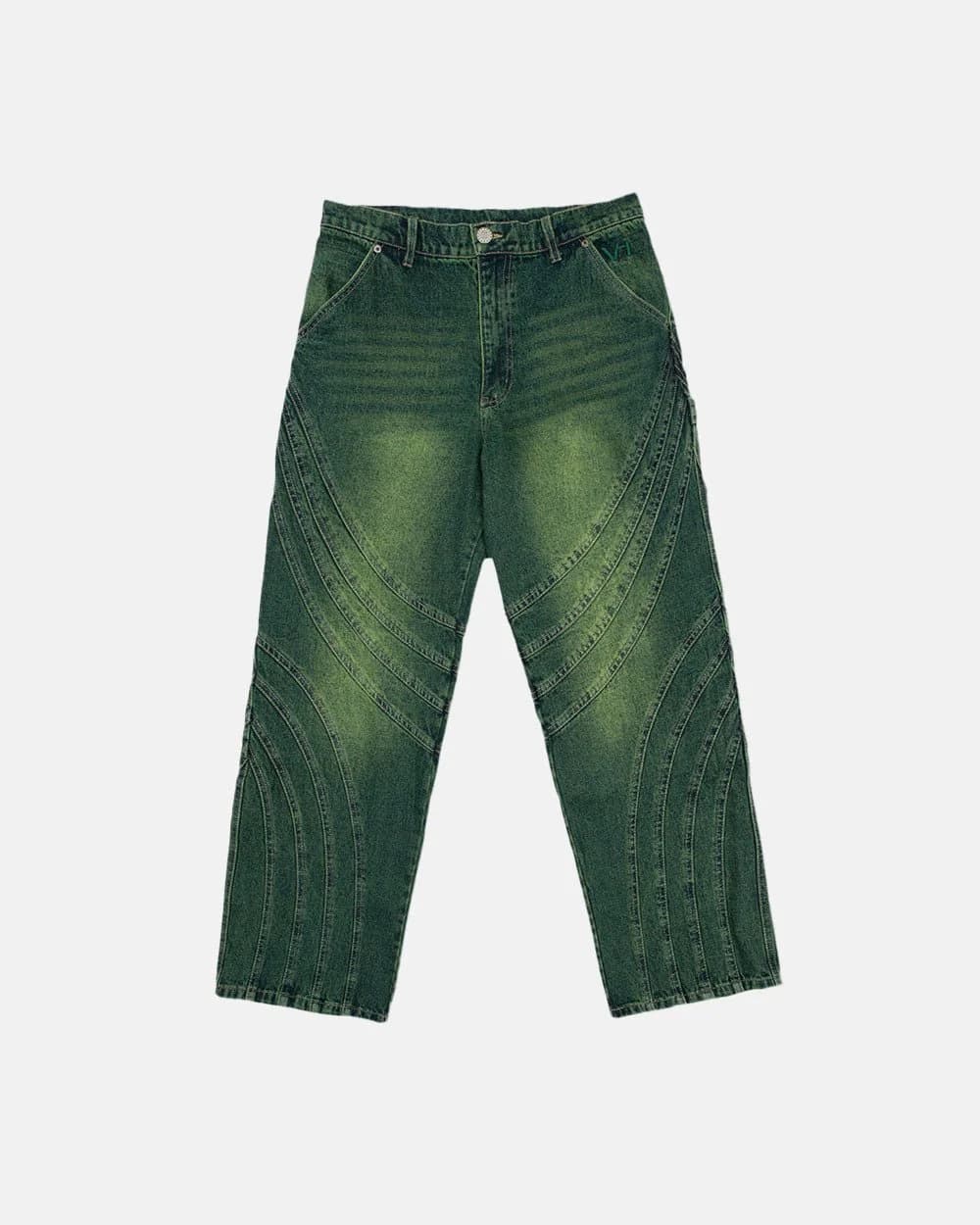 V1 MAZE PANTS GREEN DENIM by COLD CULTURE