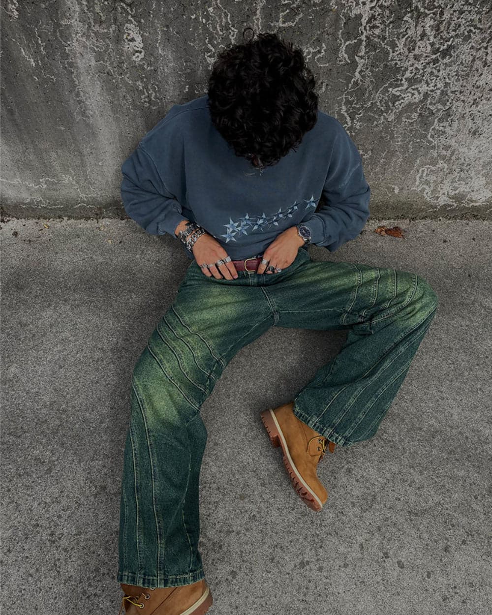 V1 MAZE PANTS GREEN DENIM 6