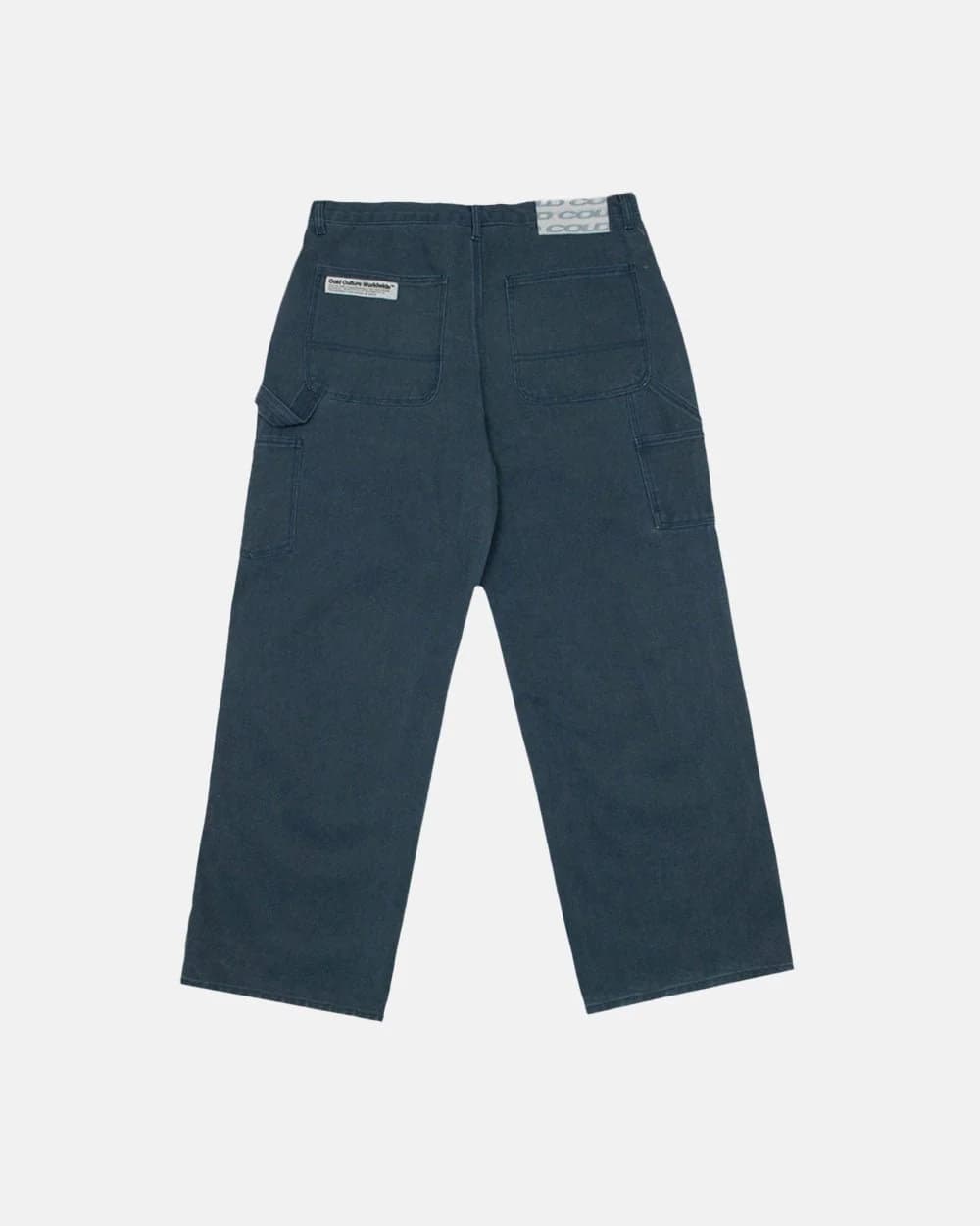 V1 DOUBLE KNEE PANTS STONE WASHED SLATE BLUE by COLD CULTURE