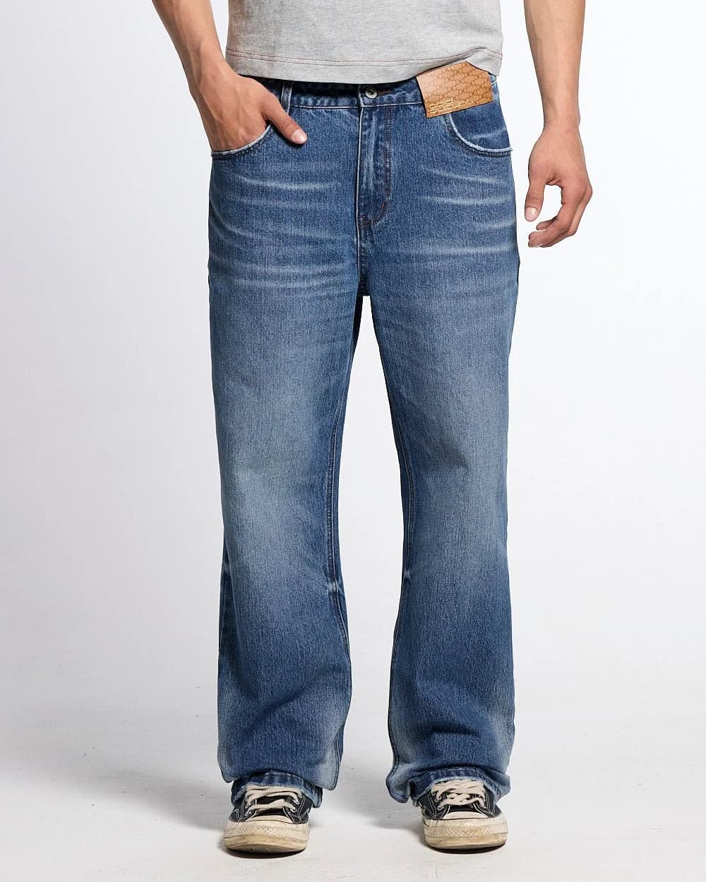 REVERSED V1 REGULAR PANTS MEDIUM DENIM by COLD CULTURE