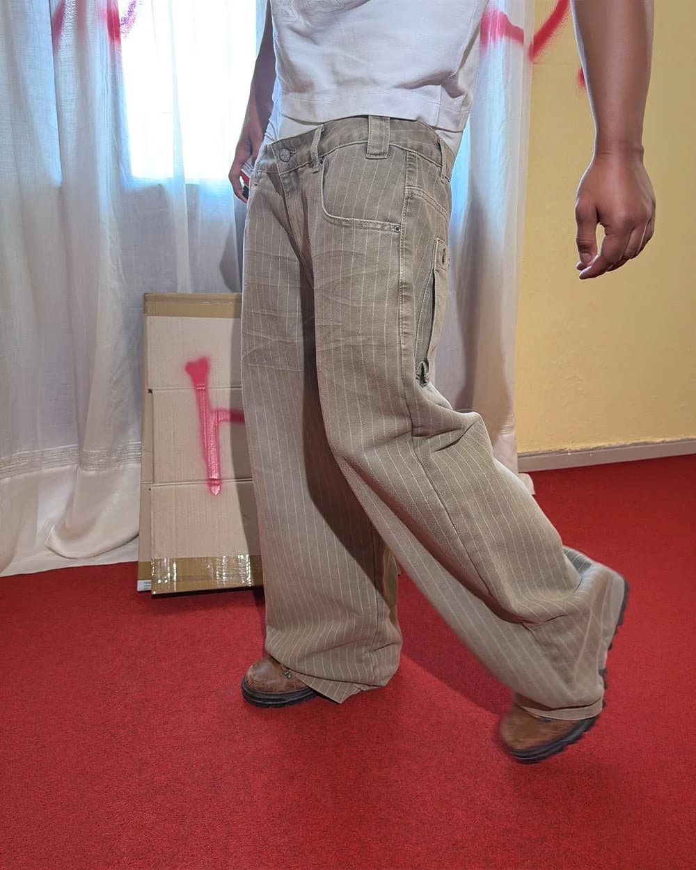 WASHED CASINO V1 PANTS BEIGE by COLD CULTURE