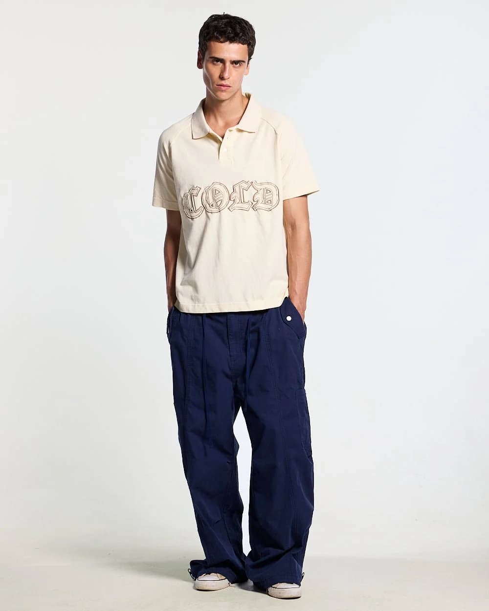 SOLID CARGO PANTS NAVY 5