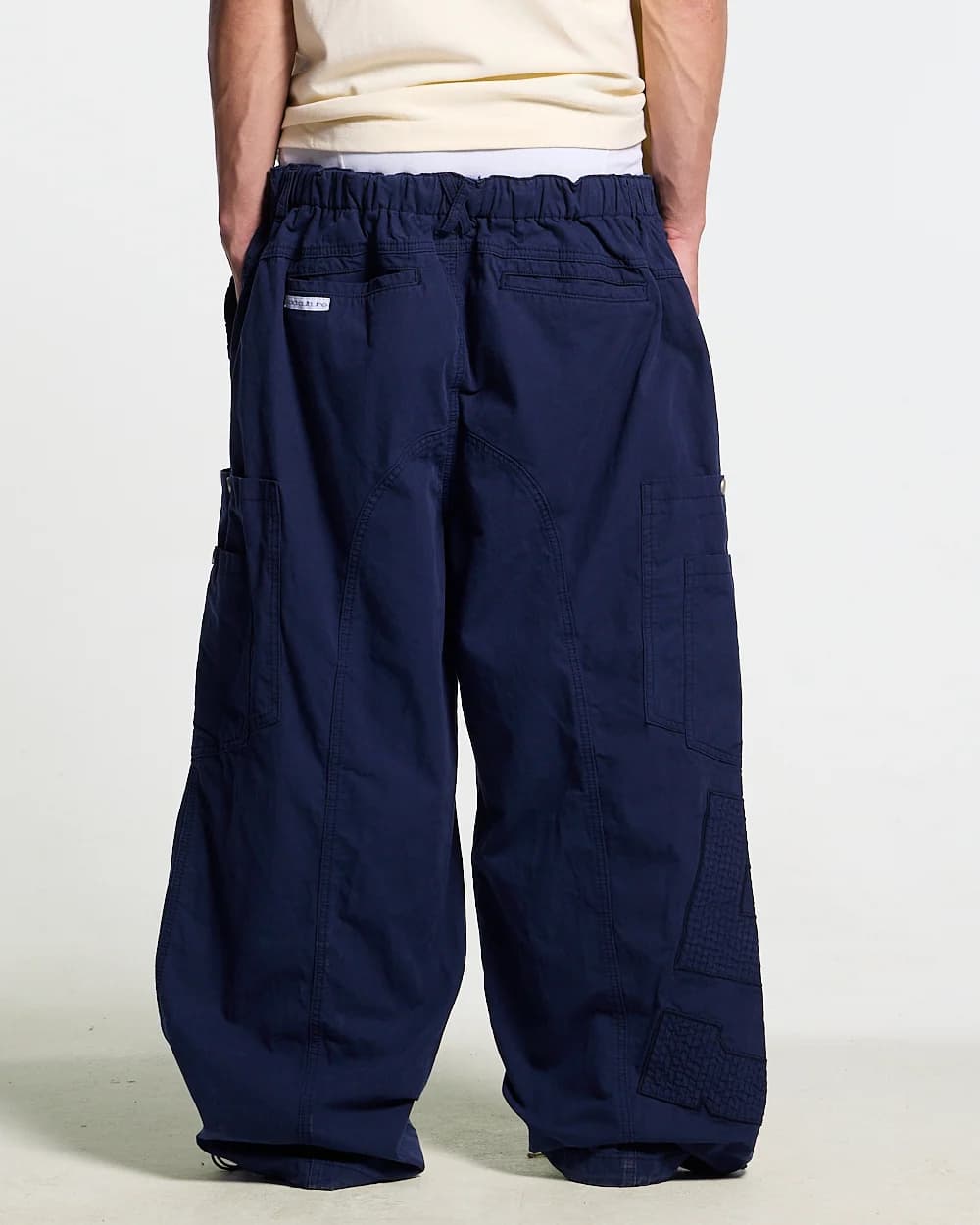 SOLID CARGO PANTS NAVY 4