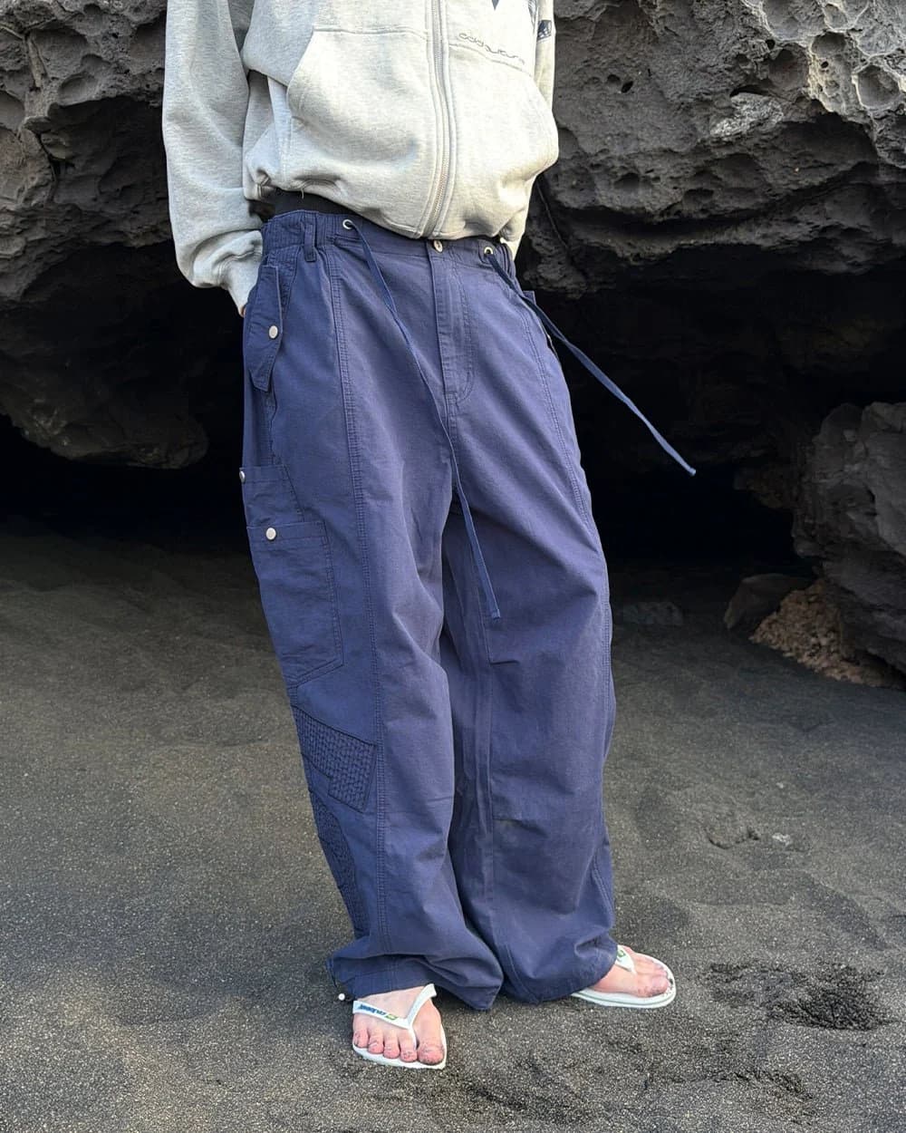 SOLID CARGO PANTS NAVY 13