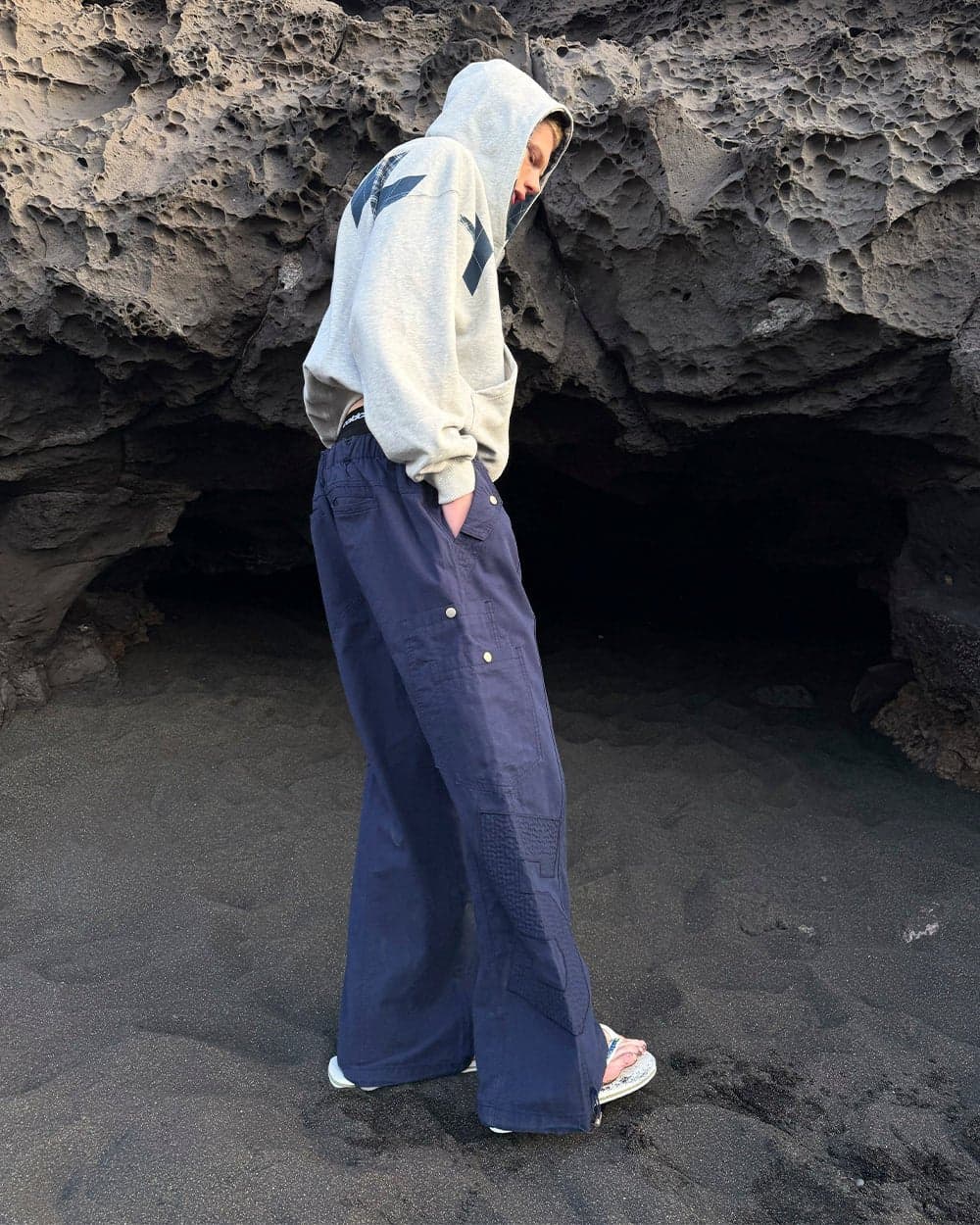 SOLID CARGO PANTS NAVY 14