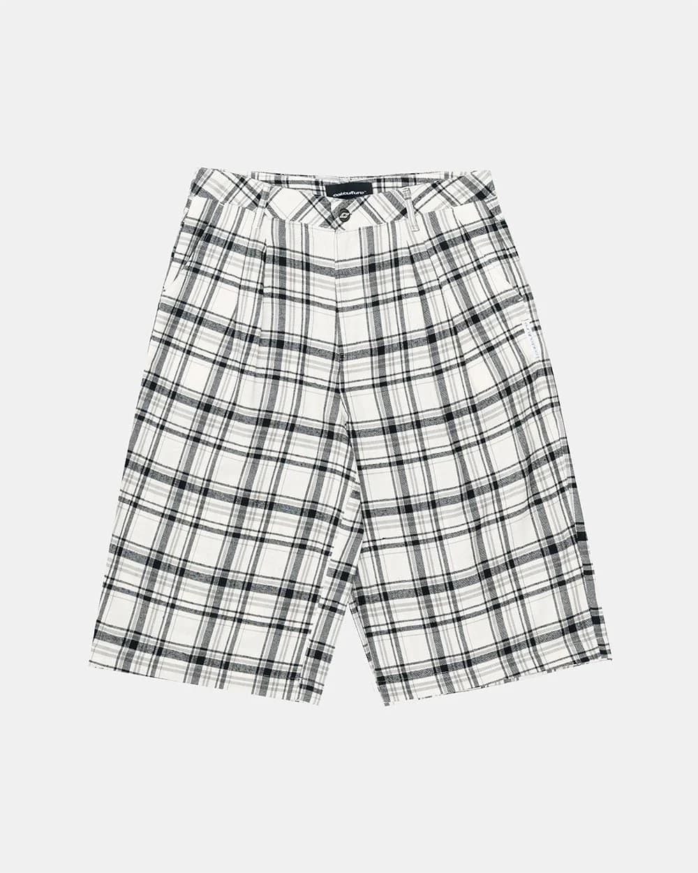 DINING CHECK JORTS BLACK 3
